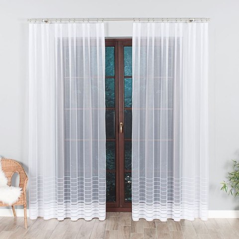 Firanka gotowa żakardowa NELA 250x200 cm kolor biały Firanka gotowa żakardowa NELA 250x200 cm kolor biały