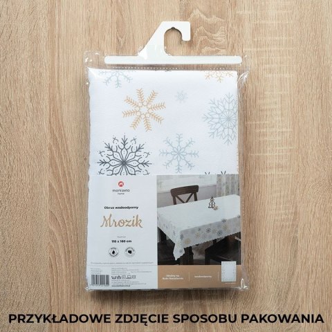 ŚNIEŻKI Obrus wodoodporny VELVET, 140x180cm, kolor 001 offwhite ze srebrnym zdobieniem TBN001/KSP/001/140180/1 ŚNIEŻKI Obrus wodoodporny VELVET, 140x180cm, kolor 001 offwhite ze srebrnym zdobieniem TBN001/KSP/001/140180/1