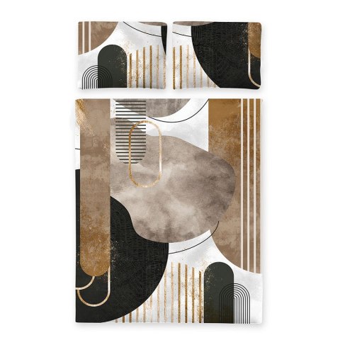 ABSTRAKT, Komplet pościeli PREMIUM z satyny bawełnianej 160x200cm, zadruk jednostronny T00100/SAT/001/160200/1 ABSTRAKT, Komplet pościeli PREMIUM z satyny bawełnianej 160x200cm, zadruk jednostronny T00100/SAT/001/160200/1
