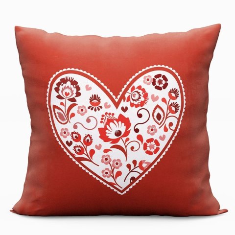FOLK LOVE Poszewka dekoracyjna VELVET, 40x40cm, kolor 003 czerwony PWA026/POP/003/040040/1 FOLK LOVE Poszewka dekoracyjna VELVET, 40x40cm, kolor 003 czerwony PWA026/POP/003/040040/1