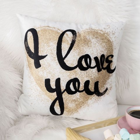 GLITTER HEART Poszewka dekoracyjna VELVET, 40x40cm, kolor 001 biały PWA025/POP/001/040040/1 GLITTER HEART Poszewka dekoracyjna VELVET, 40x40cm, kolor 001 biały PWA025/POP/001/040040/1