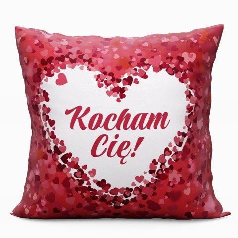 KOCHAM CIĘ Poszewka dekoracyjna VELVET, 40x40cm, kolor 001 czerwony PWA020/POP/001/040040/1 KOCHAM CIĘ Poszewka dekoracyjna VELVET, 40x40cm, kolor 001 czerwony PWA020/POP/001/040040/1
