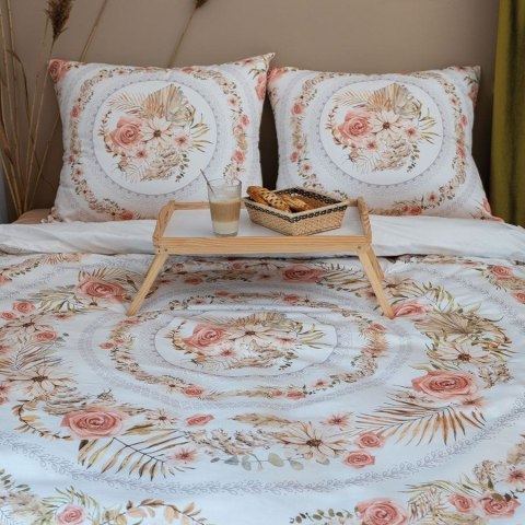 KWIATY BOHO, Komplet pościeli PREMIUM z satyny bawełnianej 160x200cm, zadruk jednostronny T00099/SAT/001/160200/1 KWIATY BOHO, Komplet pościeli PREMIUM z satyny bawełnianej 160x200cm, zadruk jednostronny T00099/SAT/001/160200/1