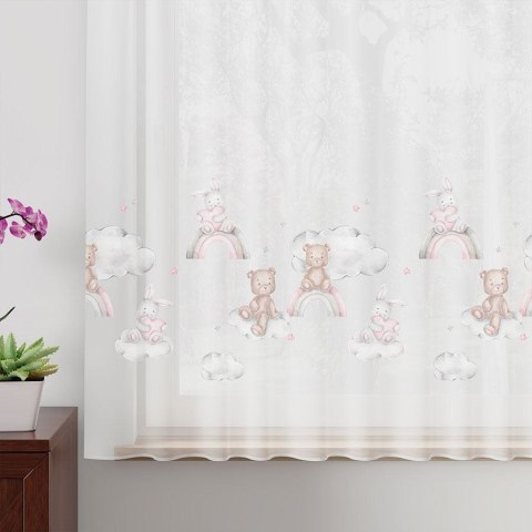 MISIACZKI Firanka z ołowianką WOAL, wysokość 157cm, kolor 003 różowy D00111/WOP/003/000157/1 MISIACZKI Firanka z ołowianką WOAL, wysokość 157cm, kolor 003 różowy D00111/WOP/003/000157/1