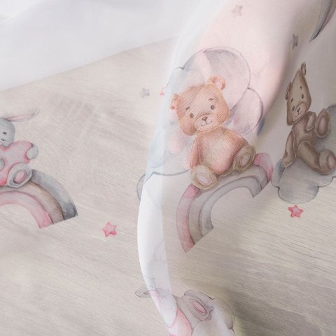 MISIACZKI Firanka z ołowianką WOAL, wysokość 157cm, kolor 003 różowy D00111/WOP/003/000157/1 MISIACZKI Firanka z ołowianką WOAL, wysokość 157cm, kolor 003 różowy D00111/WOP/003/000157/1