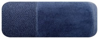 Ręcznik z welurową bordiurą LUCY 50x90 cm kolor granatowy