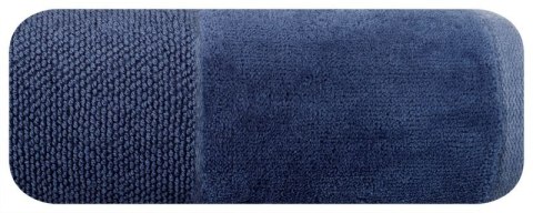 Ręcznik z welurową bordiurą LUCY 50x90 cm kolor granatowy Ręcznik z welurową bordiurą LUCY 50x90 cm kolor granatowy