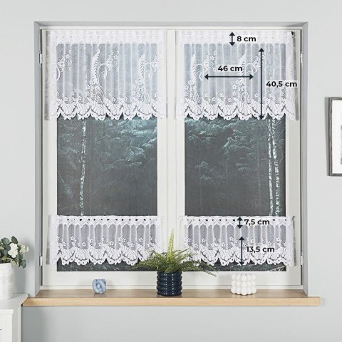 Zazdrostka żakardowa 019245 wysokość 50 cm kolor biały Zazdrostka żakardowa 019245 wysokość 50 cm kolor biały