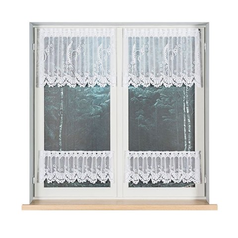 Zazdrostka żakardowa 019245 wysokość 50 cm kolor biały Zazdrostka żakardowa 019245 wysokość 50 cm kolor biały