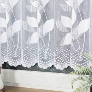 Zazdrostka żakardowa 023083 wysokość 70 cm kolor biały