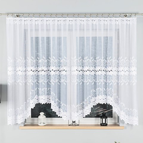 Firanka gotowa żakardowa BASTIA 160x400 cm kolor biały Firanka gotowa żakardowa BASTIA 160x400 cm kolor biały