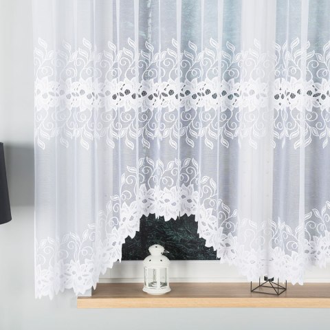 Firanka gotowa żakardowa BASTIA 160x400 cm kolor biały Firanka gotowa żakardowa BASTIA 160x400 cm kolor biały