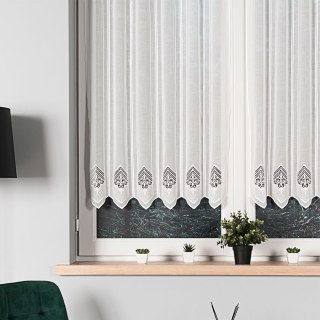 Firanka z aplikacją panelowa, wysokość 120cm, kolor 012 kremowy 029700/420/012/000120/1