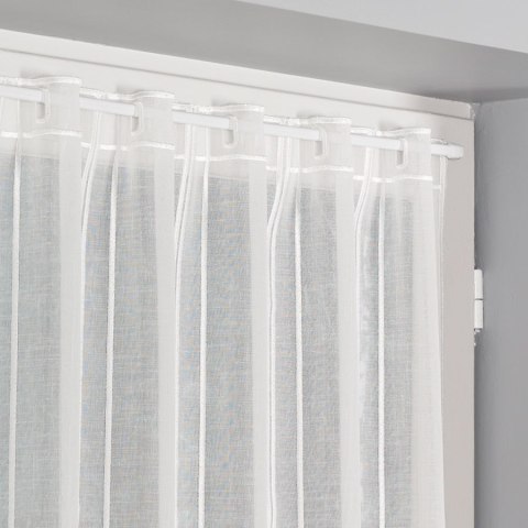 Firanka z aplikacją panelowa, wysokość 120cm, kolor 012 kremowy 029700/420/012/000120/1 Firanka z aplikacją panelowa, wysokość 120cm, kolor 012 kremowy 029700/420/012/000120/1