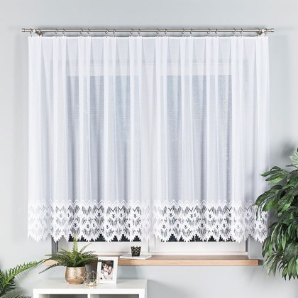 Firanka żakardowa na metry 018989 wysokość 150 cm kolor biały