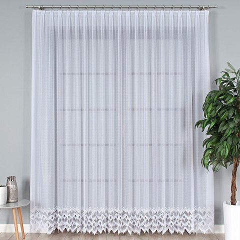 Firanka żakardowa 018989 wysokość 220 cm kolor biały Firanka żakardowa 018989 wysokość 220 cm kolor biały