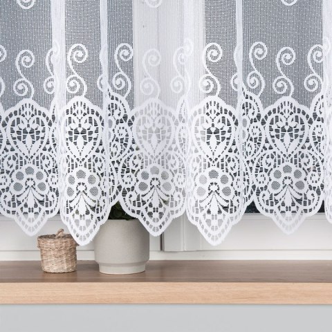 Firanka żakardowa 018495 wysokość 150 cm kolor biały