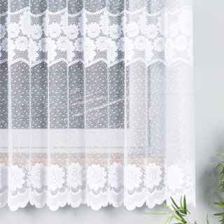 Firanka żakardowa 049360 wysokość 180 cm kolor biały