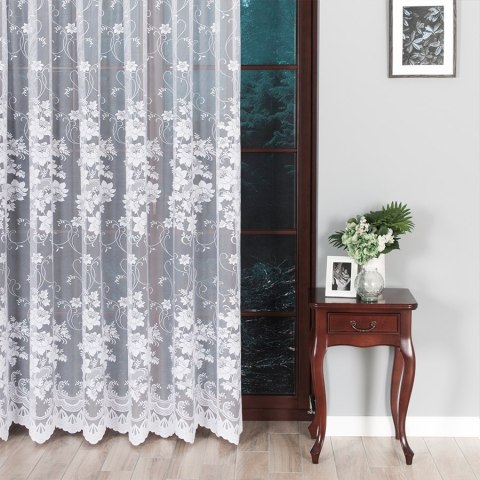 Firanka żakardowa 023019 wysokość 250 cm kolor biały