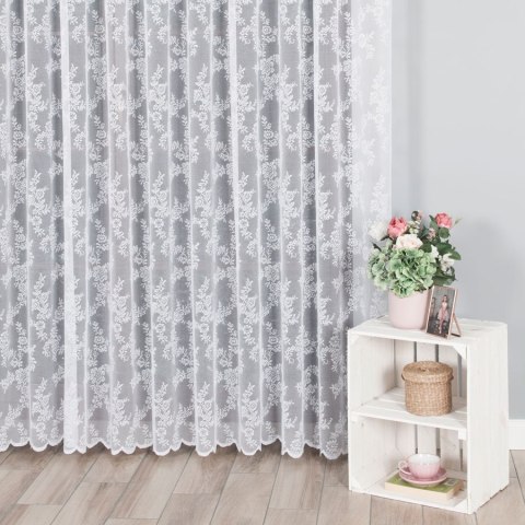 Firanka żakardowa 090375 wysokość 250 cm kolor biały