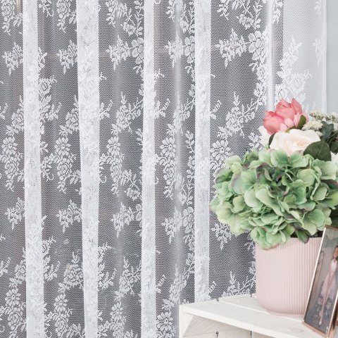 Firanka żakardowa 090375 wysokość 250 cm kolor biały