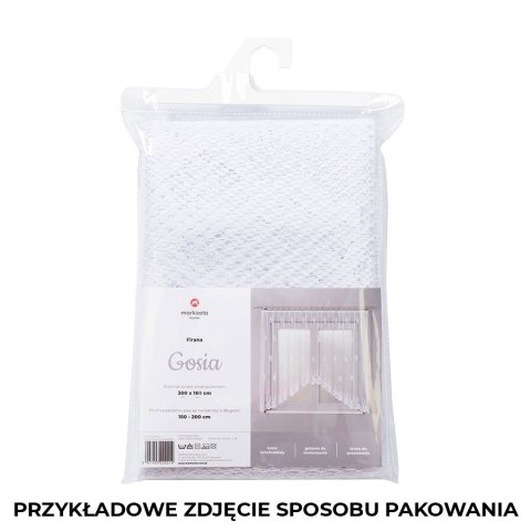 Firanka gotowa żakardowa GOSIA 160x300 cm kolor biały Firanka gotowa żakardowa GOSIA 160x300 cm kolor biały