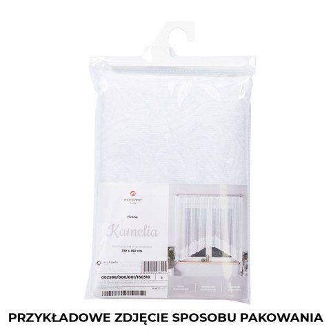 Firanka gotowa żakardowa KAMELIA 160x310 cm kolor biały Firanka gotowa żakardowa KAMELIA 160x310 cm kolor biały