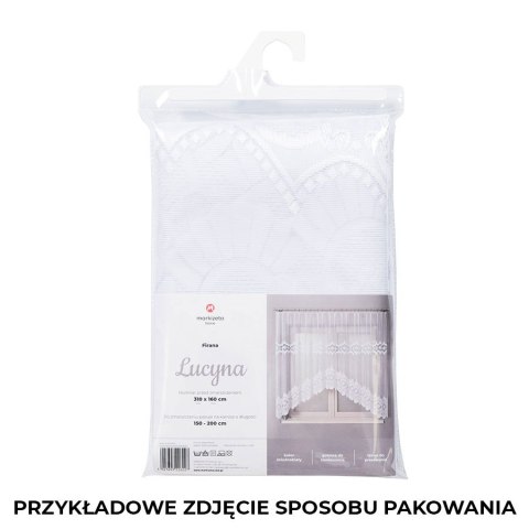 Firanka gotowa żakardowa LUCYNA 160x310 cm kolor biały Firanka gotowa żakardowa LUCYNA 160x310 cm kolor biały
