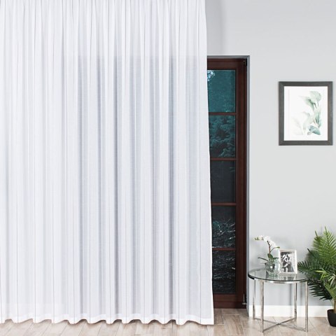 Firanka fantazyjna 300 cm w białe i szare pasy 431000/000/004/000300/1