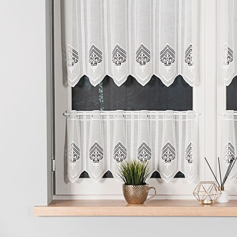 Zazdrostka z aplikacją panelowa, wysokość 90cm, kolor 012 kremowy 029700/420/012/000090/1 Zazdrostka z aplikacją panelowa, wysokość 90cm, kolor 012 kremowy 029700/420/012/000090/1