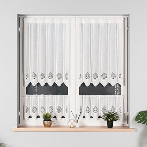 Zazdrostka z aplikacją panelowa, wysokość 90cm, kolor 012 kremowy 029700/420/012/000090/1 Zazdrostka z aplikacją panelowa, wysokość 90cm, kolor 012 kremowy 029700/420/012/000090/1