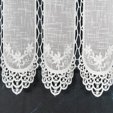 Zazdrostka z aplikacją, wysokość 90cm, kolor 012 kremowy 015590/BIS/012/000090/1 Zazdrostka z aplikacją, wysokość 90cm, kolor 012 kremowy 015590/BIS/012/000090/1