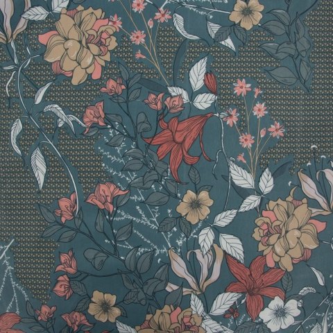 Komplet pościeli z satyny bawełnianej LEA 140x200 cm kolor wielokolorowy Komplet pościeli z satyny bawełnianej LEA 140x200 cm kolor wielokolorowy