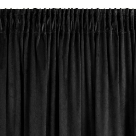 Zasłona gotowa na taśmie PIERRE 140x300 cm kolor czarny