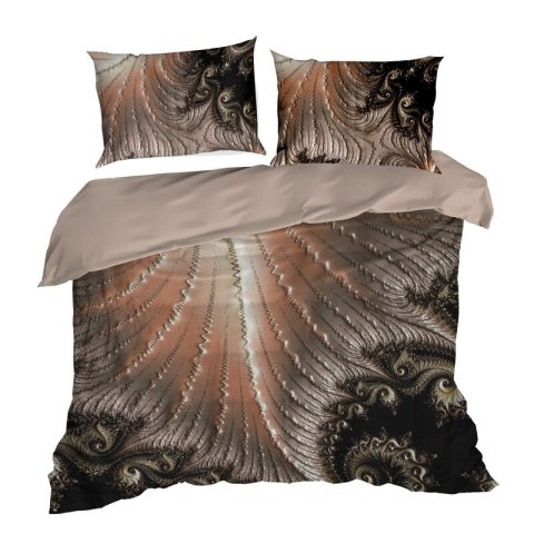 Komplet pościeli z makosatyny PREMIUM 220x200 cm kolor brązowy Komplet pościeli z makosatyny PREMIUM 220x200 cm kolor brązowy