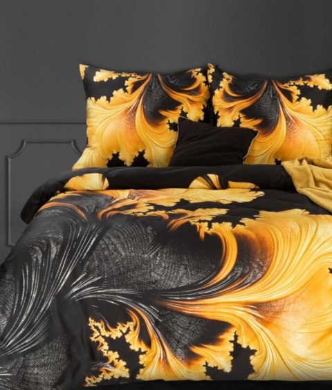 Komplet pościeli z makosatyny PREMIUM 220x200 cm kolor czarny Komplet pościeli z makosatyny PREMIUM 220x200 cm kolor czarny