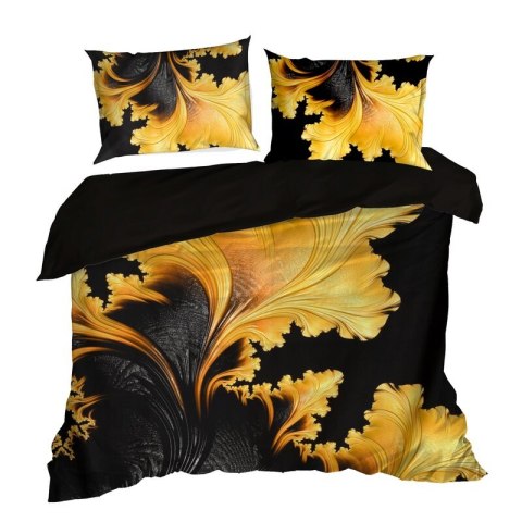 Komplet pościeli z makosatyny PREMIUM 220x200 cm kolor czarny Komplet pościeli z makosatyny PREMIUM 220x200 cm kolor czarny
