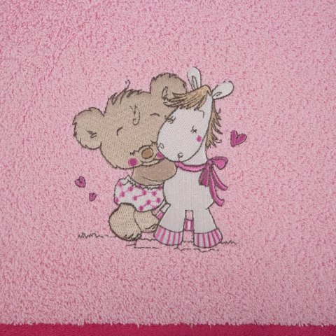 Ręcznik dziecięcy BABY 100x100 cm kolor różowy