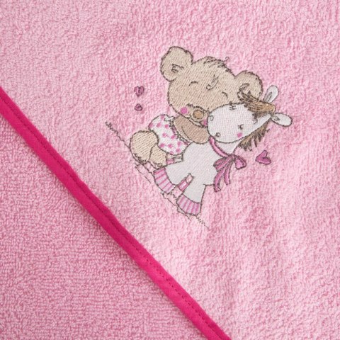 Ręcznik dziecięcy BABY 100x100 cm kolor różowy