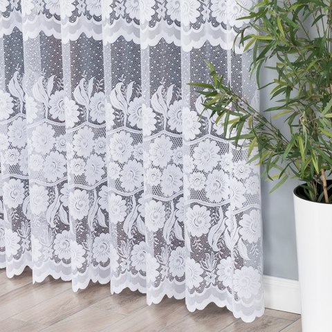 Firanka żakardowa 049360 wysokość 250 cm kolor biały Firanka żakardowa 049360 wysokość 250 cm kolor biały