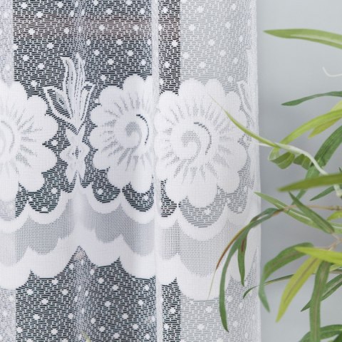 Firanka żakardowa 049360 wysokość 250 cm kolor biały Firanka żakardowa 049360 wysokość 250 cm kolor biały