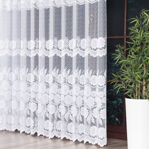 Firanka żakardowa 049360 wysokość 250 cm kolor biały Firanka żakardowa 049360 wysokość 250 cm kolor biały