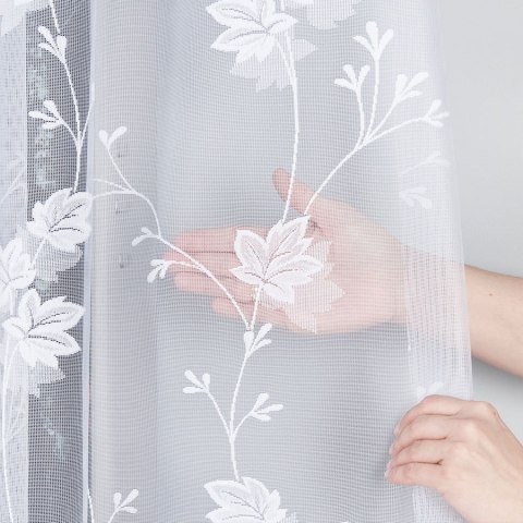 Firanka żakardowa 023025 wysokość 150 cm kolor biały Firanka żakardowa 023025 wysokość 150 cm kolor biały