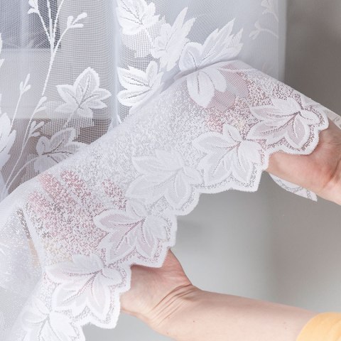Firanka żakardowa 023025 wysokość 150 cm kolor biały Firanka żakardowa 023025 wysokość 150 cm kolor biały