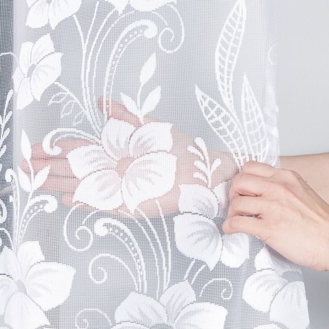 Firanka żakardowa 018041 wysokość 180 cm kolor biały