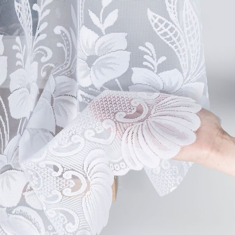 Firanka żakardowa 018041 wysokość 180 cm kolor biały