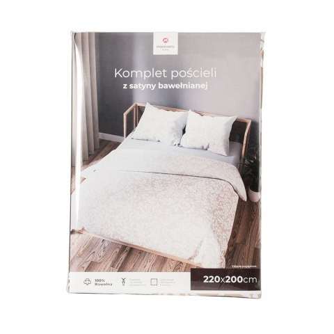 Komplet pościeli z satyny bawełnianej BEIGE 220x200 cm