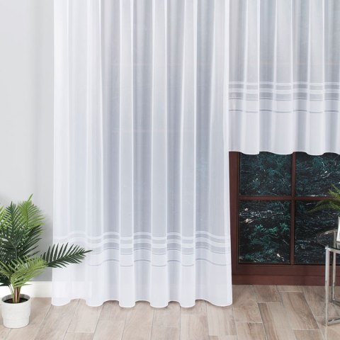 Firanka gotowa żakardowa ZOJA 250x200 cm kolor biały Firanka gotowa żakardowa ZOJA 250x200 cm kolor biały