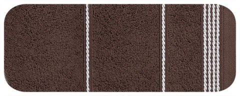Ręcznik z bordiurą MIRA 50x90 cm kolor brązowy Ręcznik z bordiurą MIRA 50x90 cm kolor brązowy