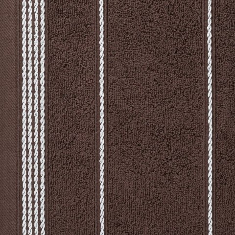 Ręcznik z bordiurą MIRA 50x90 cm kolor brązowy Ręcznik z bordiurą MIRA 50x90 cm kolor brązowy